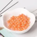 Orange iridescent loose beads for DIY jewelry making, colorful shiny crafting craft beading supplies. - 6mm (50 Pieces) / Orange