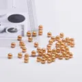 6mm Acrylic Imitation Pearl Beads Gold Loose Craft Beads for DIY Handmade Jewelry Making - 100 Pieces/Pack / Golden Coffee