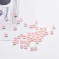 6mm pink acrylic pearl beads for DIY handmade bracelets jewelry making craft supplies. - 100 Pieces/Pack / Light Pink