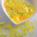 Yellow moon star nail art sequins holographic glitter DIY flakes for manicure decorations. - Moon & Star / 9mm / Transparent Yellow