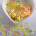 Holographic star and moon nail sequins glitter flakes for DIY crafts and manicure design. - Moon & Star / 9mm / Transparent Mixed Colors