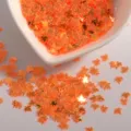 Orange maple leaf nail art sequins shiny glitter flake DIY crafts manicure decoration 100c - Maple Leaf / 6mm / Transparent Orange