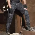 Herren Taktische Cargohose Schwarz Python Camouflage Outdoor Wandern Trekking Hose - S / Unterteile / Schwarze Python Tarnung