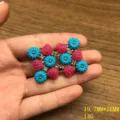 Broche flor corazon resina colorida joyas vintage moda accesorio para mujeres elegante 19mm - Pendientes de botón