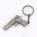 Porte-clés mini pistolet de simulation en métal Desert Eagle anneau de clé voiture - Pistolet court / Métal canon