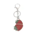 Metalen aardbei sleutelhanger schattig glitter fruit tas bedel ring sleutelhanger vrouwen - Aardbei