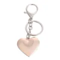 Metalen hart sleutelhanger met karabijnhaak, stijlvolle romantische cadeauhanger voor koppels. - Roségoud