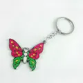 Creative metal butterfly keychain cute enamel keyring animal pendant bag charm accessory - Butterfly Style