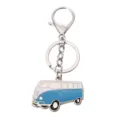 Metalen minibussleutelhanger schattige auto hanger voor sleutels en tassen decoratie - Bus blauw