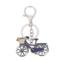 Metalige fiets sleutelhanger zinklegering sleutelring schattige fiets hangercadeau top - Blauw
