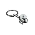Gedetailleerd overzicht van een creatieve metalen helikopter sleutelhanger met ring. - Straaljager Stijl 4