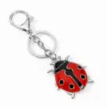 Metalen lieveheersbeestje sleutelhanger hanger stijlvol rood en zwart voor auto en tassen - Kever A