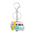 Retro camper bus metalen sleutelhanger surfplank Volkswagen stijl tas hanger leuk - Meerblauw