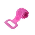 Gommage dos en silicone rose, brosse de douche double face avec poignée pour exfoliation. - 70cm / Rose