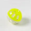 Balle de jouet pour chat en plastique creux avec cloche design jaune et blanc interactif - 3.8CM / Jaune