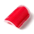 Brosse de coin pour chat animal auto-toiletteur massage jouet herbe à chat rouge - Petit (Emballé) / Rouge