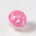 Balle de jouet pour chat en plastique rose et blanc avec cloche intégrée pour s'amuser. - 3.8CM / Rose