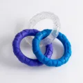 Jouet à mâcher pour chien, ensemble d'anneaux de traction interactifs, soins dentaires. - Bagues tricolores (violet + bleu)