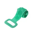Épurateur de dos en silicone vert avec poignées, brosse de bain exfoliante double face. - 70cm / Vert
