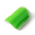 Brosse auto-coiffante d'angle pour chat, peigne masseur en silicone, jouet à gratter mural. - Petit (Emballé) / Vert