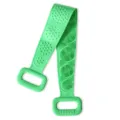 Sangle de douche en silicone verte long gommage corporel brosse double face poignées - 70cm Nu / Vert