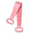 Sangle de douche en silicone rose, ceinture exfoliante double face avec poignees - 70cm Nu / Rose