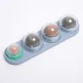 4-in-1 cat toy with catnip balls, silvervine and gall fruit, interactive wall-mounted pet lickers. - Bag Packaging / Gray