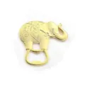 Gouden olifant metalen bieropener, creatief huwelijkscadeau en feestelijk promotioneel artikel. - Goud (Golvend Hol Ontwerp)