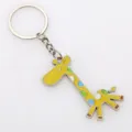 Schattige Cartoon Giraffe Sleutelhanger Zinklegering Metalen Sleutelhanger Tas Hanger Accessoire - Geel