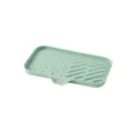 Portasapone in silicone con scolo per bagno, vassoio scolapiatti antiscivolo per sapone. - Taglia L / Verde chiaro