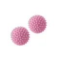 Pink laundry balls anti tangle cleaning balls set of two durable silicone laundry accessories - Large (Diameter 6cm) / Rose Red