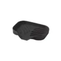Portasapone in silicone grigio scuro, supporto di scarico creativo per bagno e casa. - Taglia S / Nero