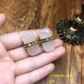 Pendientes cuarzo rosa vintage diseño minimalista joyas de lujo metal para mujer - Pendientes de Botón Rectángulo Cristal Rosa / Rosa