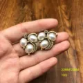 Vintage pearl rhinestone earrings retro gold alloy ear studs chic fashion jewelry accessories - HE826 Pearl Stud Earrings