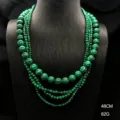 Multi-layer malachite beaded necklace elegant green gemstone jewelry statement piece 48cm - FM1371 Malachite Necklace (Single/Double Wear, Long/Short)