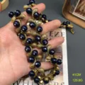 Vintage lapis lazuli rhinestone necklace retro copper chain jewelry elegant style chic - FM1429 Lapis Lazuli Necklaces