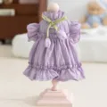 Purple tulip pleated dog dress princess style breathable summer pet clothes for dogs. - XS / Dresses / Purple (Harness Compatible)