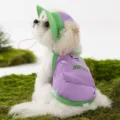 Conjunto de ropa de protección solar para mascotas en color morado y verde con gorro para perros. - S (Peso Sugerido 1,5-2,5 kg) / Cachorro Púrpura Saron (Incluye Sombrero Y Paquete De Hielo)