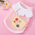 Zomer kattenvest met bloemenkraag schattige huisdierenkleding ademend roze huisdier - Roze zonnebloemen