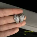 Pendientes de cabeza de serpiente con circonita cubica 11x19.5mm joyas de moda - Pendientes de Botón (HE670)