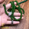 Collar de serpiente de cuentas verdes de lujo vintage con circonita, joyería retro. - Collar de Cuentas Verde Claro (HE668)