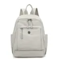 Sac à dos gris clair pour femme décontracté imperméable petit sac d'école de voyage - Beige
