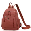 Petit sac à dos en nylon pour femme casual étanche voyage sac de jour élégant rouge - Rouge