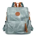 Damen PU Leder Anti-Diebstahl Rucksack lässige Reise Mehrzweck Schultasche Tasche - Grün
