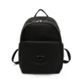 Sac a dos femme noir en cuir PU avec poche avant pour le voyage et un usage quotidien. - Noir