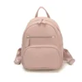 Sac à dos décontracté pour femme rose élégant en cuir PU petit sac d'école pour voyage - Rose