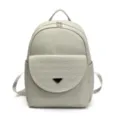 Sac à dos femme en cuir pu mode voyage loisir élégant cartable gris stylé chic sac à dos - Vert