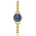 Elegante goldene modulare DIY-Edelstahluhr mit einem tiefblauen römischem Zifferblatt - Ganze Uhr Mit Blauem Zifferblatt / Gold