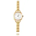 Vergoldete modulare Edelstahluhr mit weißem quadratischem Zifferblatt für DIY-Design - Ganze Uhr Mit Weißem Zifferblatt / Gold