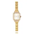 Elegante goldene modulare Edelstahluhr mit Kristalllünette und weißem Zifferblatt - Ganze Uhr Mit Weißem Zifferblatt + Oktogonale Strass-Lünette (Modell 6) / Gold